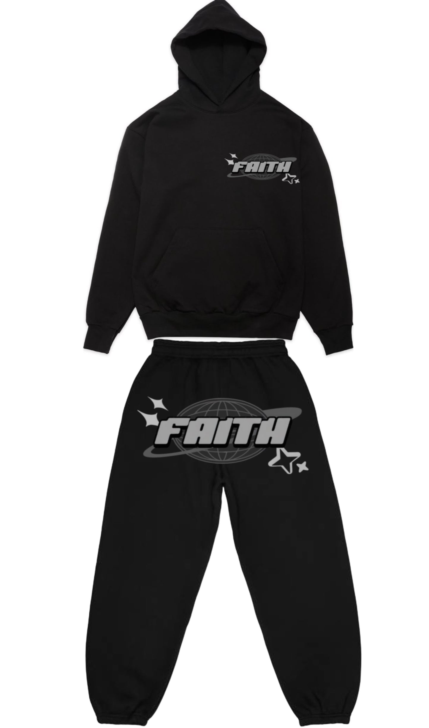 BLACK FULL-SET FAITH